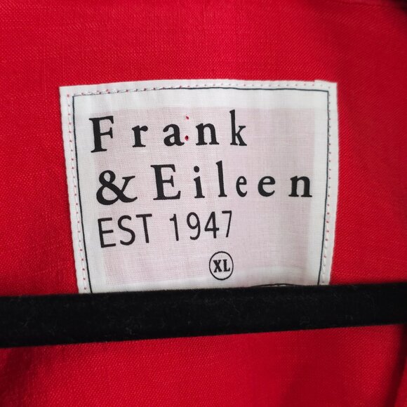 Frank & Eileen Southern Ireland Utility Dress Double Decker Red Linen Size XL - Picture 4 of 10